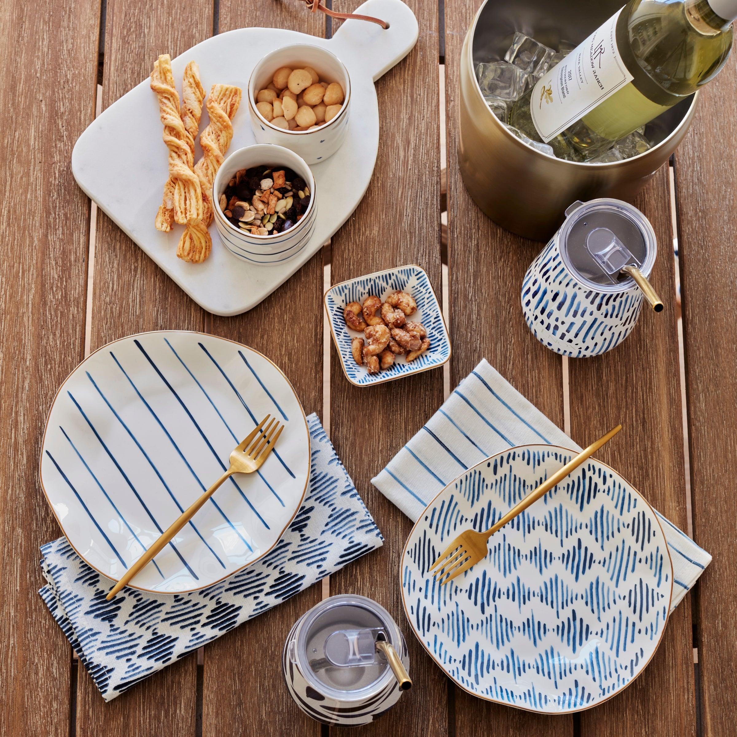 Ceramic tableware details in a calm dining setting
