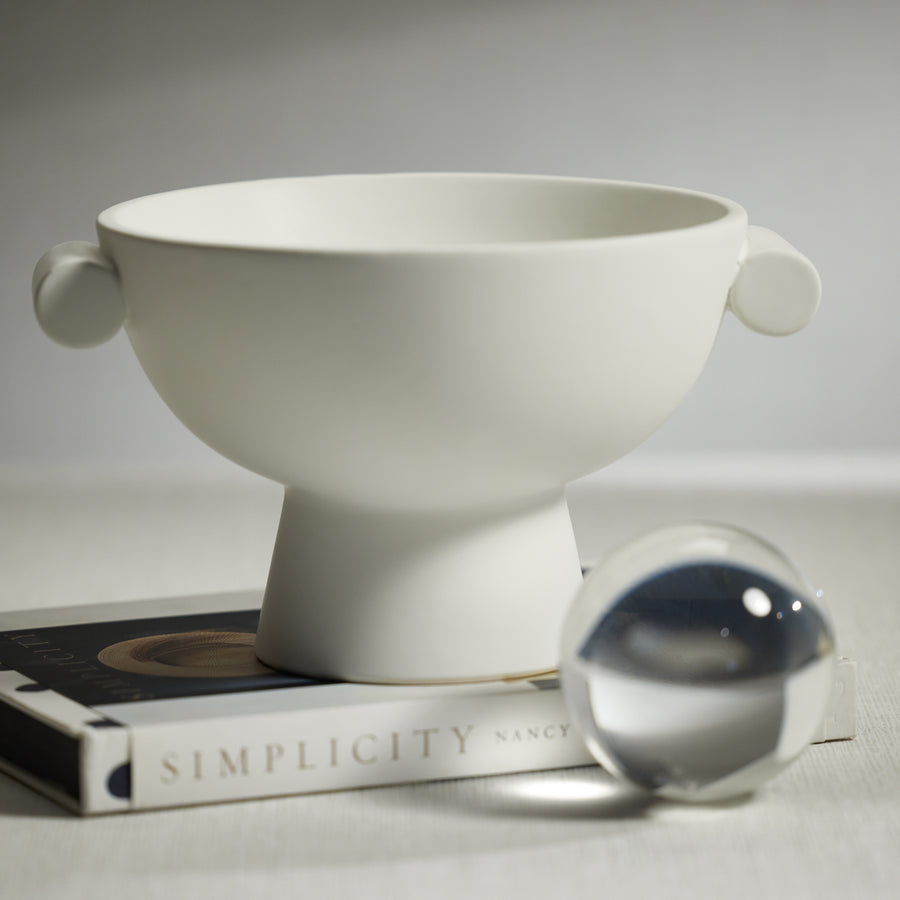 Matte White Ceramic Bowl